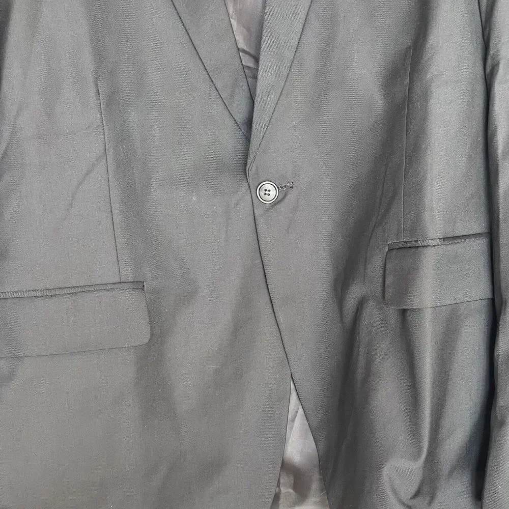Coofandy Mens Blazer Size XXL Sport Jacket One Button Black Suit Wedding Formal